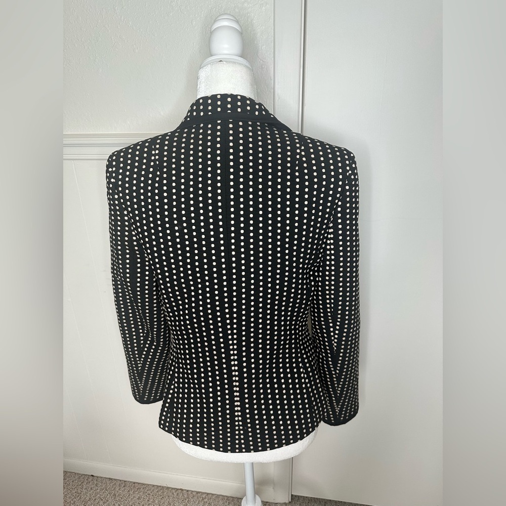 Talbots Black and White Polka Dot Blazer size 8 - Picture 3 of 8